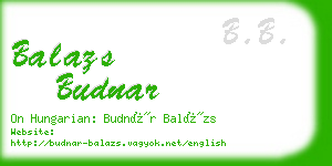 balazs budnar business card